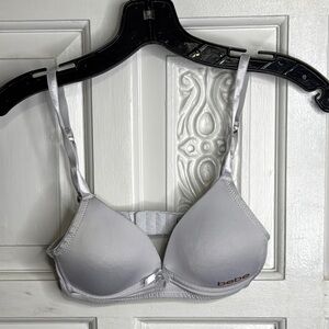Bebe Grayish/Blue Bra Padded With Logo Size 30B